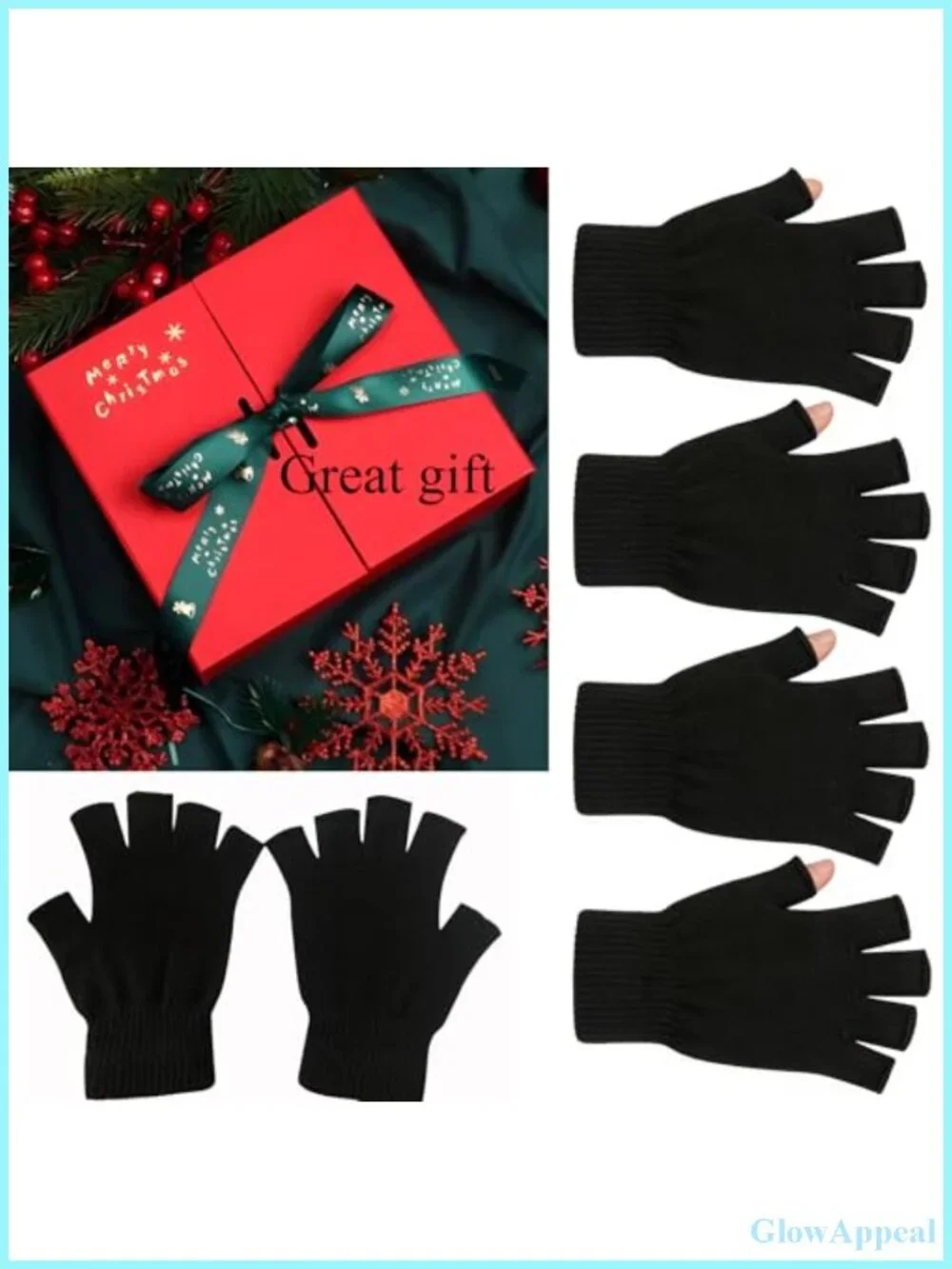 Fingerless Gloves Half Finger Knit Thermal Winter Driving Cycling Texting Unisex